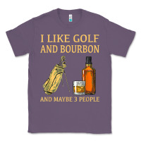 Lavender i like golf and bourbon and maybe 3 people t shirt Classic Tee - linhVisuals