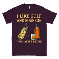 Plum i like golf and bourbon and maybe 3 people t shirt Classic Tee - linhVisuals