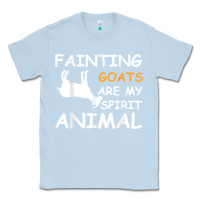 Dusty Blue fainting goats are my spirit animal t shirt Classic Tee - linhVisuals