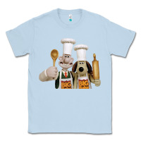 Dusty Blue Wallace Gourmeat Classic Tee - linhVisuals