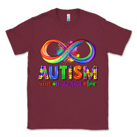 Burgundy Autism accept understand love Classic Tee - FaDigitalArtStudio