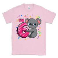 Bubblegum Pink kids 6th birthday shirt for girls koala bear 6 years old t shirt Classic Tee - linhVisuals