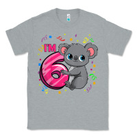 Heather Grey kids 6th birthday shirt for girls koala bear 6 years old t shirt Classic Tee - linhVisuals