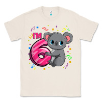 Natural kids 6th birthday shirt for girls koala bear 6 years old t shirt Classic Tee - linhVisuals
