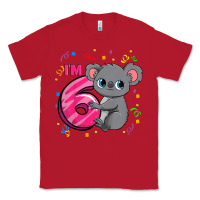 Red kids 6th birthday shirt for girls koala bear 6 years old t shirt Classic Tee - linhVisuals