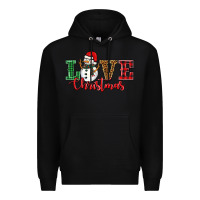 Black love christmas snowman Premium Hoodie - BarkalooDesign