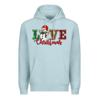 Blue Mist love christmas snowman Premium Hoodie - BarkalooDesign