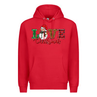 Red love christmas snowman Premium Hoodie - BarkalooDesign