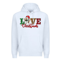 White love christmas snowman Premium Hoodie - BarkalooDesign
