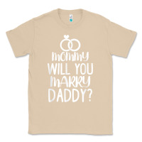 Mushroom kids mommy will you marry my daddy funny marriage proposal t shirt Classic Tee - linhVisuals