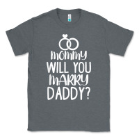 Charcoal Heather kids mommy will you marry my daddy funny marriage proposal t shirt Classic Tee - linhVisuals
