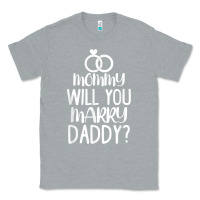Heather Grey kids mommy will you marry my daddy funny marriage proposal t shirt Classic Tee - linhVisuals