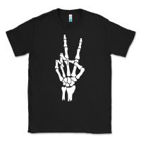 Black skeleton peace Classic Tee - linhVisuals