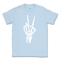Dusty Blue skeleton peace Classic Tee - linhVisuals