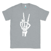 Heather Grey skeleton peace Classic Tee - linhVisuals
