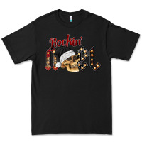 Black rockin noel skull Premium Tee - CowhideDigitalArt