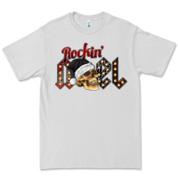 Dove Grey rockin noel skull Premium Tee - CowhideDigitalArt