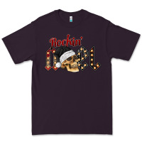 Plum rockin noel skull Premium Tee - CowhideDigitalArt
