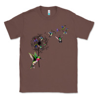 Chestnut bird hummingbird dandelion flowers shirt for women men t shirt Classic Tee - linhVisuals