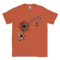 Copper bird hummingbird dandelion flowers shirt for women men t shirt Classic Tee - linhVisuals