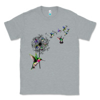 Heather Grey bird hummingbird dandelion flowers shirt for women men t shirt Classic Tee - linhVisuals