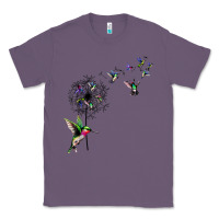 Lavender bird hummingbird dandelion flowers shirt for women men t shirt Classic Tee - linhVisuals