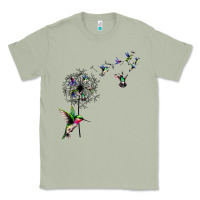Matcha bird hummingbird dandelion flowers shirt for women men t shirt Classic Tee - linhVisuals