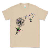 Mushroom bird hummingbird dandelion flowers shirt for women men t shirt Classic Tee - linhVisuals