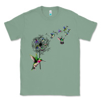Sage bird hummingbird dandelion flowers shirt for women men t shirt Classic Tee - linhVisuals