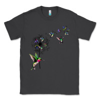Smoke bird hummingbird dandelion flowers shirt for women men t shirt Classic Tee - linhVisuals