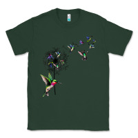 Sports Green bird hummingbird dandelion flowers shirt for women men t shirt Classic Tee - linhVisuals