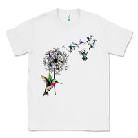 White bird hummingbird dandelion flowers shirt for women men t shirt Classic Tee - linhVisuals