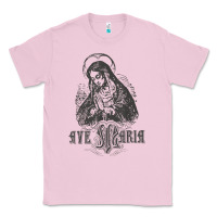 Bubblegum Pink ave maria schubert latin mass blessed mother hail mary lady t shirt Classic Tee - linhVisuals