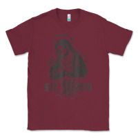 Burgundy ave maria schubert latin mass blessed mother hail mary lady t shirt Classic Tee - linhVisuals