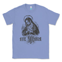 Colony Blue ave maria schubert latin mass blessed mother hail mary lady t shirt Classic Tee - linhVisuals