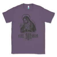 Lavender ave maria schubert latin mass blessed mother hail mary lady t shirt Classic Tee - linhVisuals