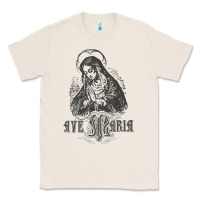 Natural ave maria schubert latin mass blessed mother hail mary lady t shirt Classic Tee - linhVisuals