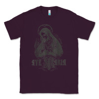Plum ave maria schubert latin mass blessed mother hail mary lady t shirt Classic Tee - linhVisuals