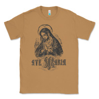 Toasted Coconut ave maria schubert latin mass blessed mother hail mary lady t shirt Classic Tee - linhVisuals
