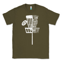 Army Green christian disc golf i can do all things philippians 4 13 t shirt Classic Tee - linhVisuals
