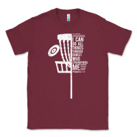 Burgundy christian disc golf i can do all things philippians 4 13 t shirt Classic Tee - linhVisuals
