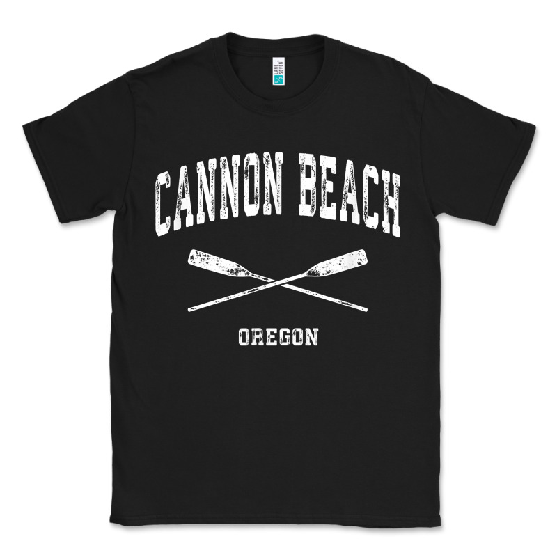 Cannon Beach Oregon Vintage Nautical Crossed Oars T Shirt Classic Tee by linhVisuals | Teevron