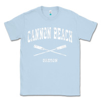 Dusty Blue cannon beach oregon vintage nautical crossed oars t shirt Classic Tee - linhVisuals