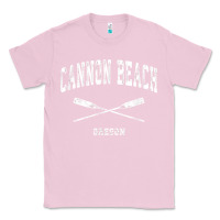 Bubblegum Pink cannon beach oregon vintage nautical crossed oars t shirt Classic Tee - linhVisuals