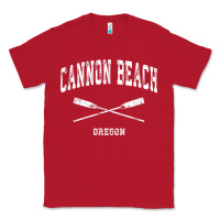 Red cannon beach oregon vintage nautical crossed oars t shirt Classic Tee - linhVisuals