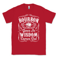 Red bourbon goes in wisdom comes out funny whiskey lover gift premium t sh Classic Tee - linhVisuals