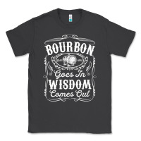Smoke bourbon goes in wisdom comes out funny whiskey lover gift premium t sh Classic Tee - linhVisuals