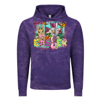 Cloud Purple easter cross background Vintage Hoodie - BarkalooDesign