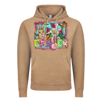 Vintage Coffee easter cross background Vintage Hoodie - BarkalooDesign