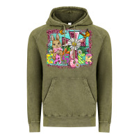 Vintage Olive easter cross background Vintage Hoodie - BarkalooDesign